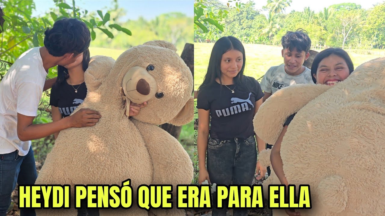Estrella Agarr0 A Besos A Denis Por El Enorme Peluche🧸 Heydi Se Quedó Deseando 