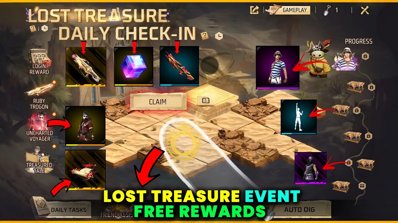 LOST TREASURE EVENT ALL FREE REWARDS🔥 -para SAMSUNG,A3,A5,A6,A7,J2,J5,J7,S5,S6,S7,S9,A10,A20,A30,A50