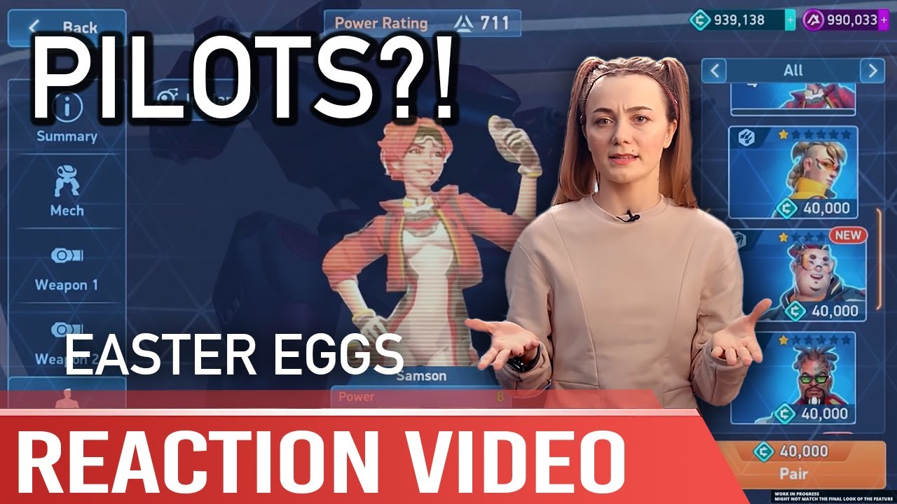 Pilots Reaction Video with my wife LilMsTreble | BIG EASTER EGGS | Update 2.03 | Mech Arena