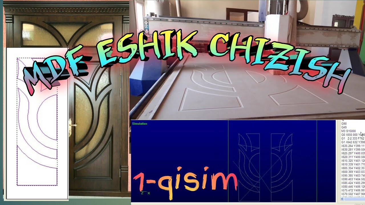 MDF eshik 0 dan o'yish 1-qisim Artcam darslik