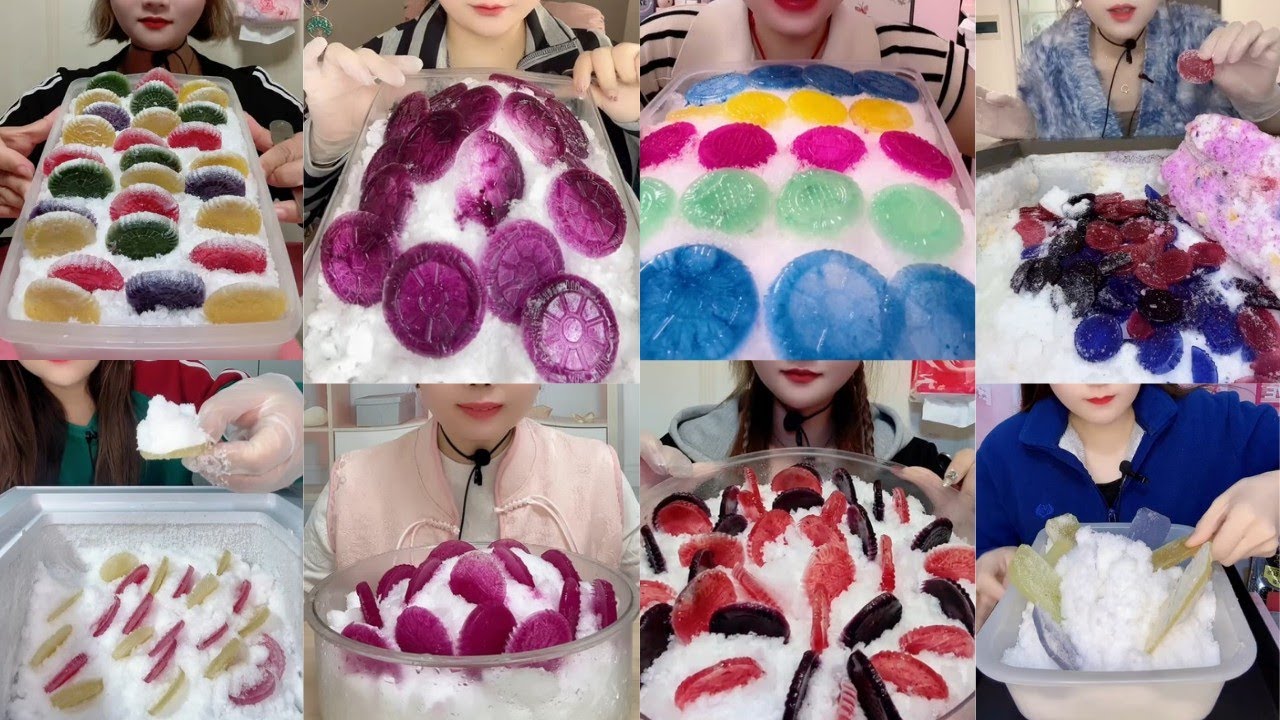 ASMR ICE EATING || AN ICE CHIP AND ICE DIP COMPILATION || FREEZER FROST BITES ASMR🧊 