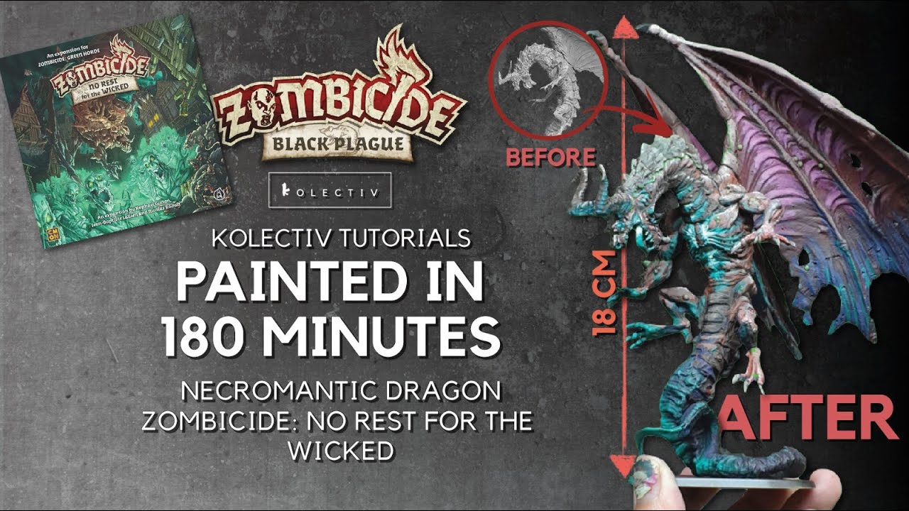 Painted in 180 Minutes - Necromantic Dragon (Zombicide: No Rest For The Wicked) #Paintedin90mins