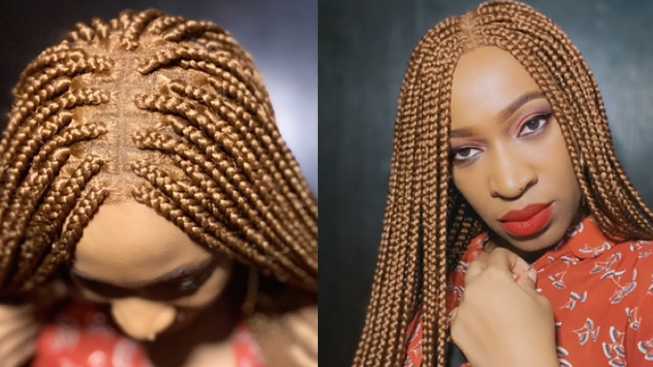 How to do box braided wig with No closure .