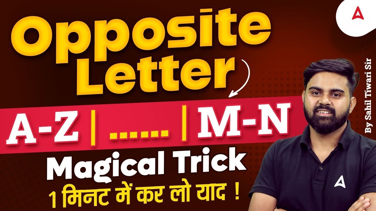 Opposite Letters A-Z in 1 Minute | Magical Memory Trick | By Sahil Tiwari Sir