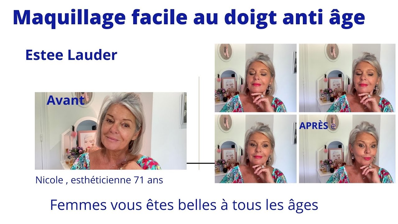 Maquillage anti âge simple à réaliser au doigt