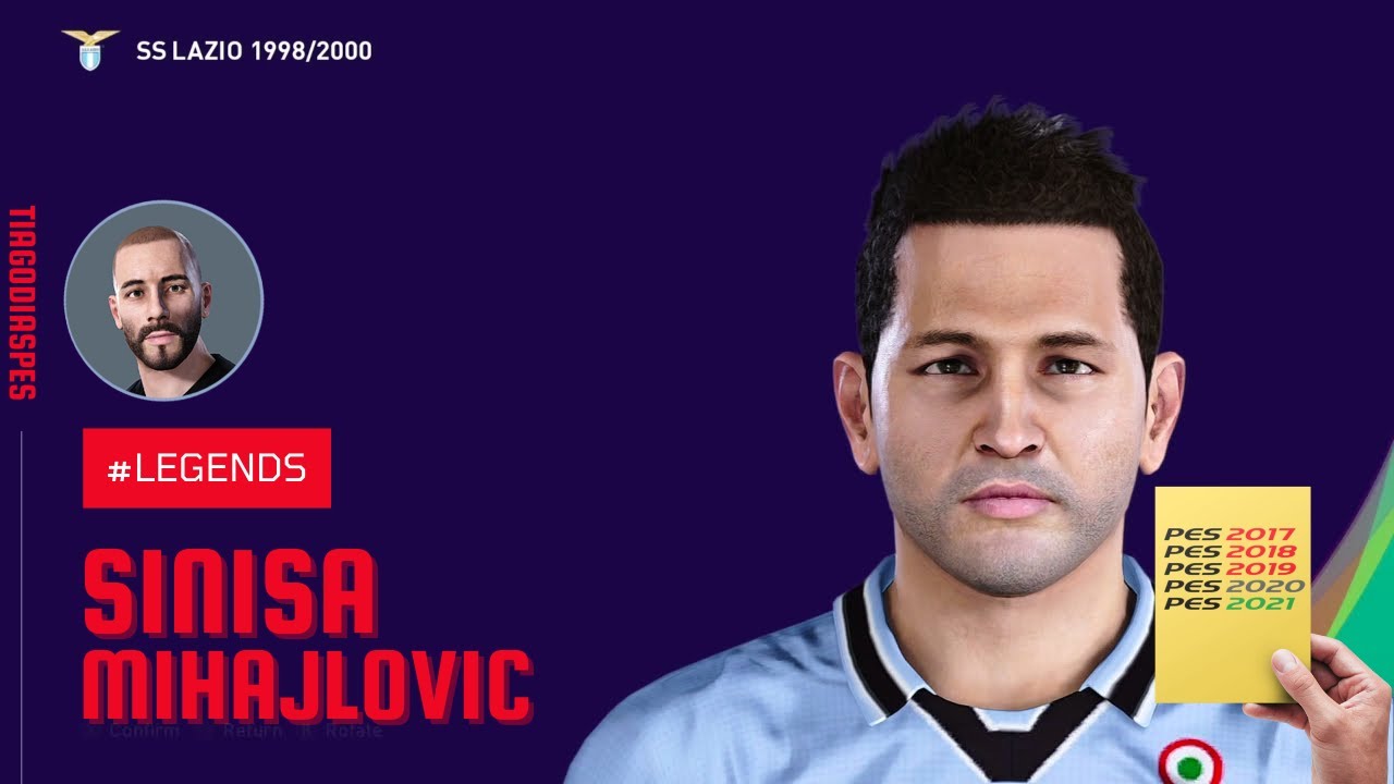 Sinisa Mihajlovic @TiagoDiasPES (Lazio, Inter Milan) Face + Stats | PES 2021 | REQUEST | VOTED #1 📊