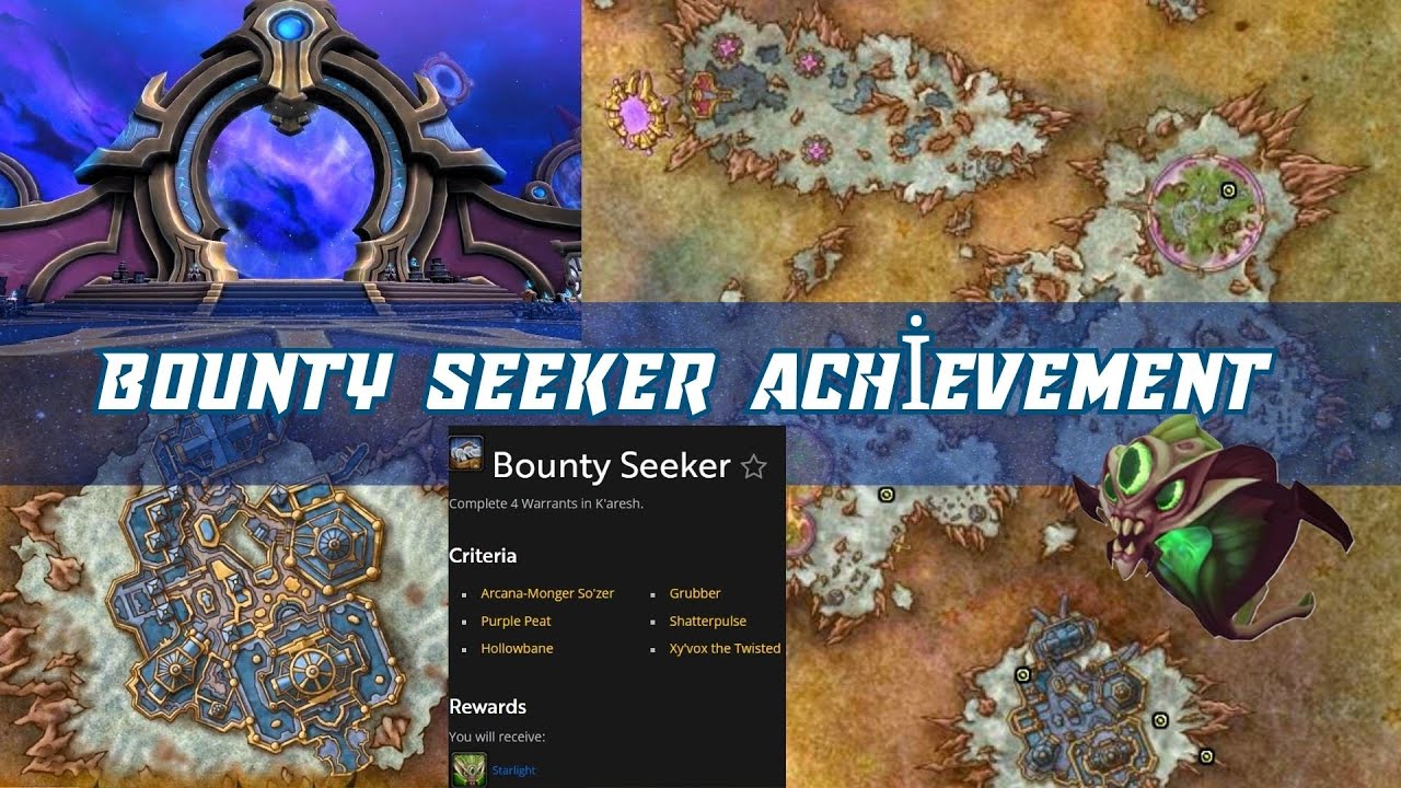 Bounty Seeker Achievement | Complete 4 Warrants in K'aresh | How to get Starlight battle pet