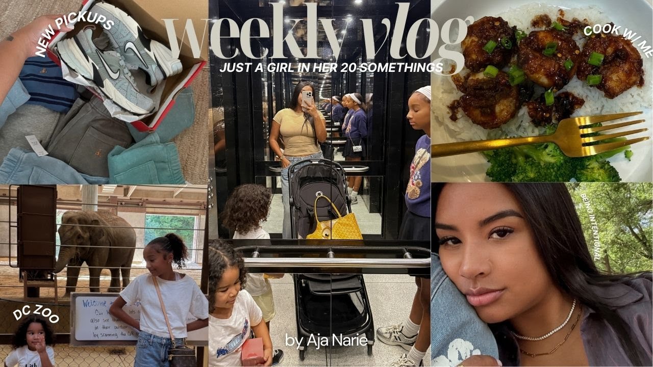 weekly vlog | dc zoo trip, zara trip + gap haul, self care routine, he got stitches, cook w/ me etc!