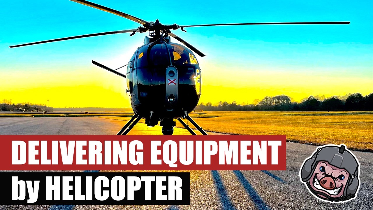Delivering Equipment by Helicopter