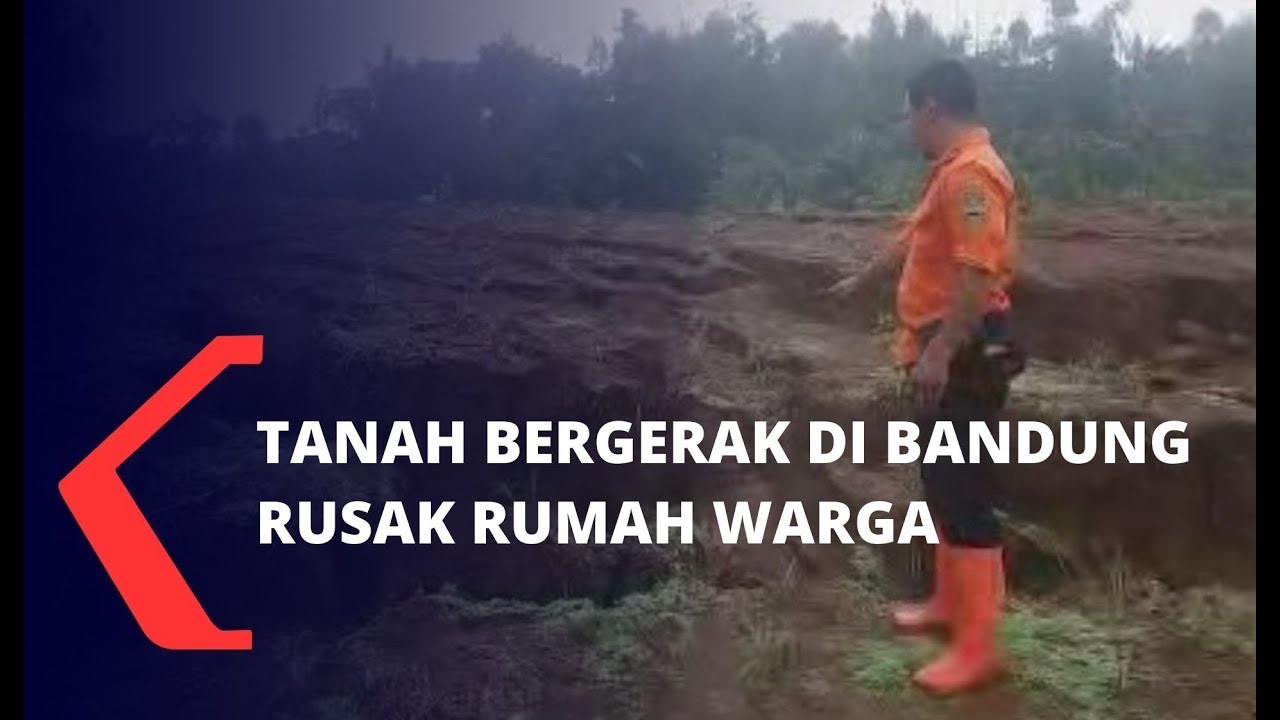 Pergerakan Tanah Di Bandung Rusak Rumah Warga dan Jalan