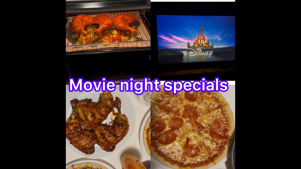 Friday Movie Night made better with Pizza Grilled Chicken! 🍕🔥🎬
