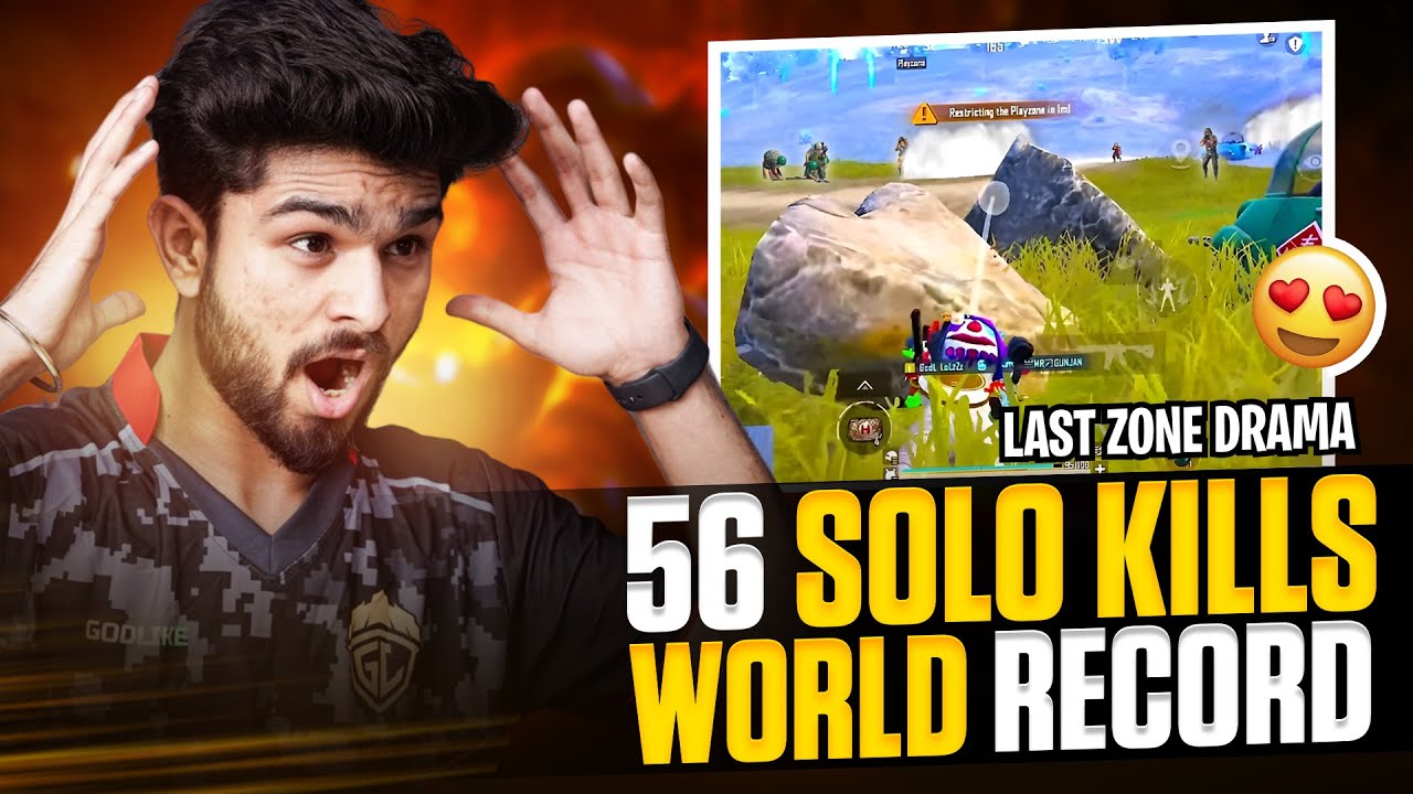56 SOLO KILLS IN SINGLE MATCH | WORLD RECORD BY GODL LoLzZz | BGMI HIGHLIGHT