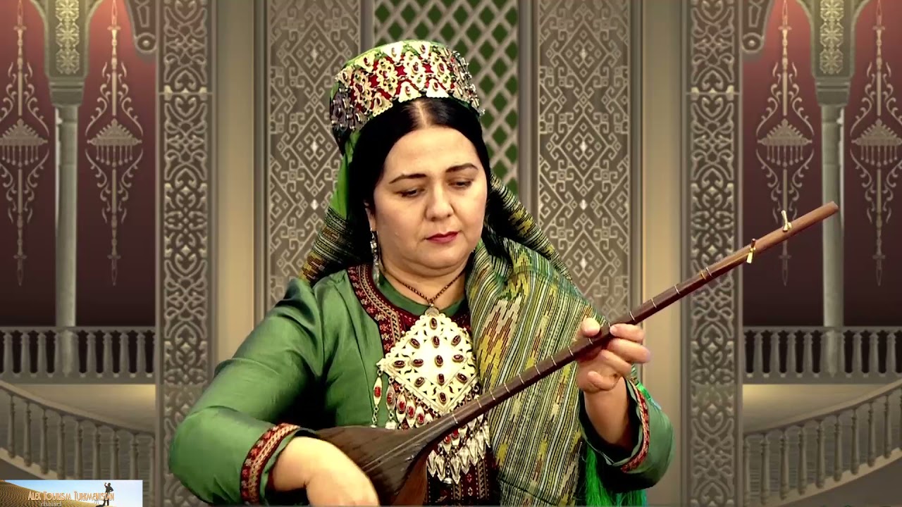 Айгуль Ягшиева.  Дутар.  Туркменистан.