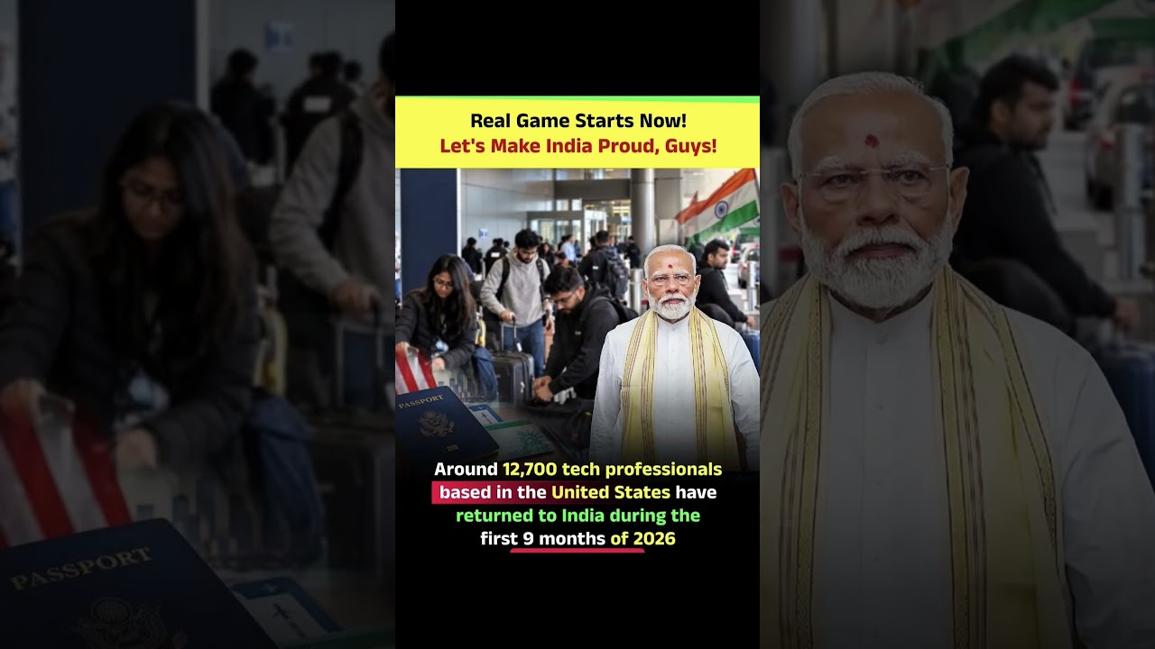 12,700 Indian Tech Professionals Return from the USA to India in 2026 🇮🇳 |  Talent Migration#shorts