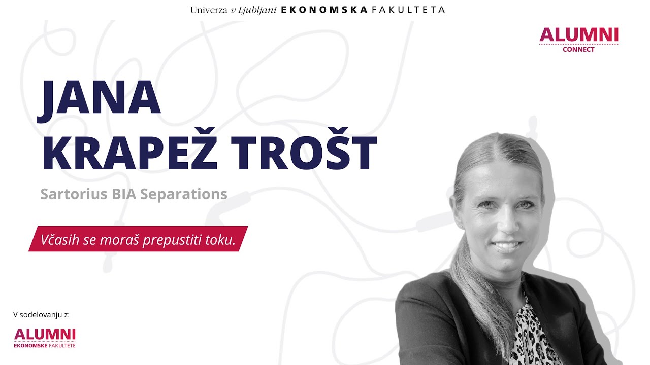 #40. epizoda: Jana Krapež Tro&scaron;t, Sartorius BIA Separations - Včasih se mora&scaron; prepustiti toku