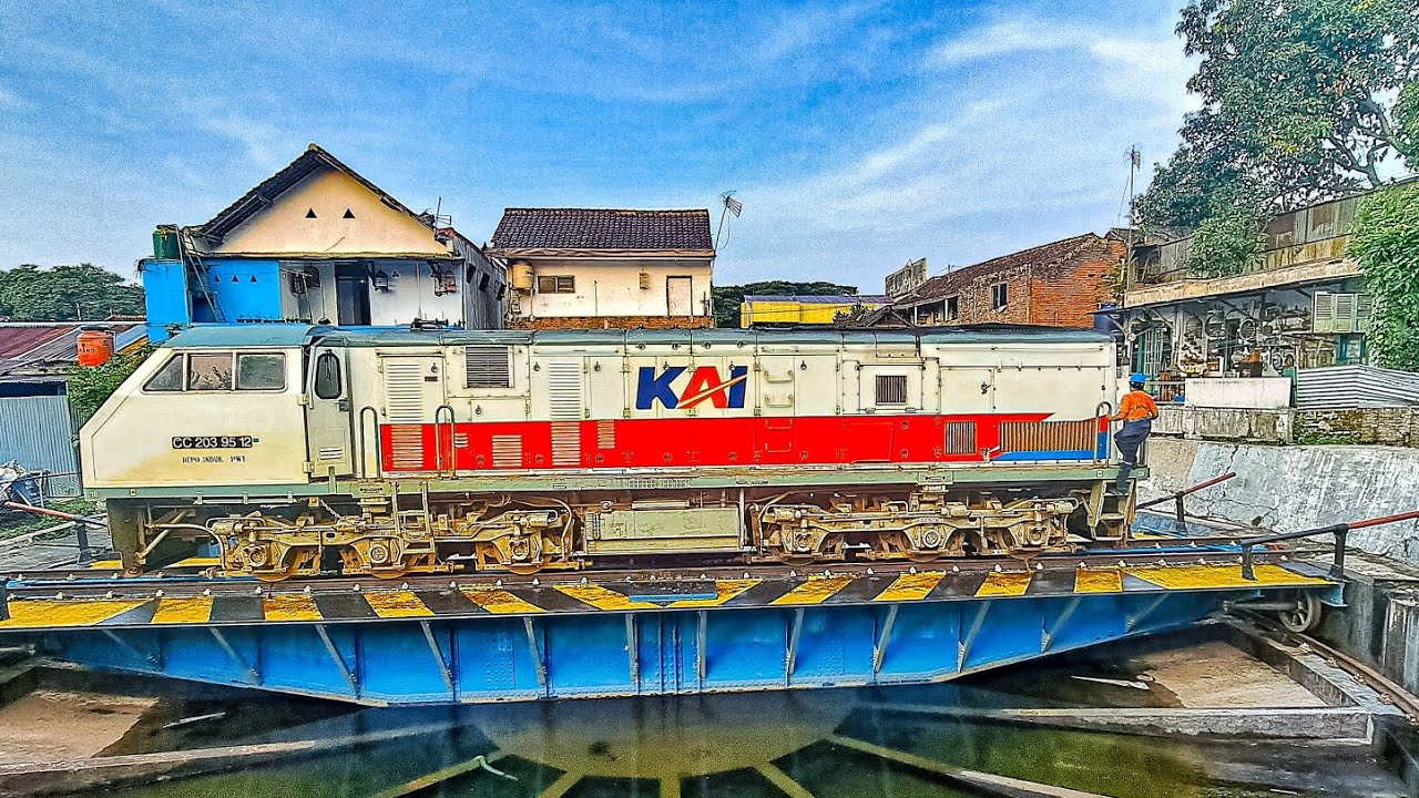 Putar Lokomotif Dengan Tenaga Manual Milik Dipo Lokomotif Kota Malang 🚂