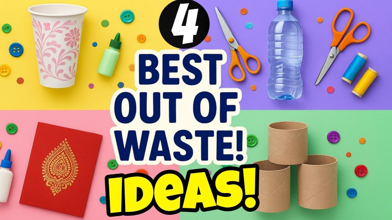 4 Best out of waste craft ideas/DIY Best Craft Idea/Best reuse idea/diy art and craft