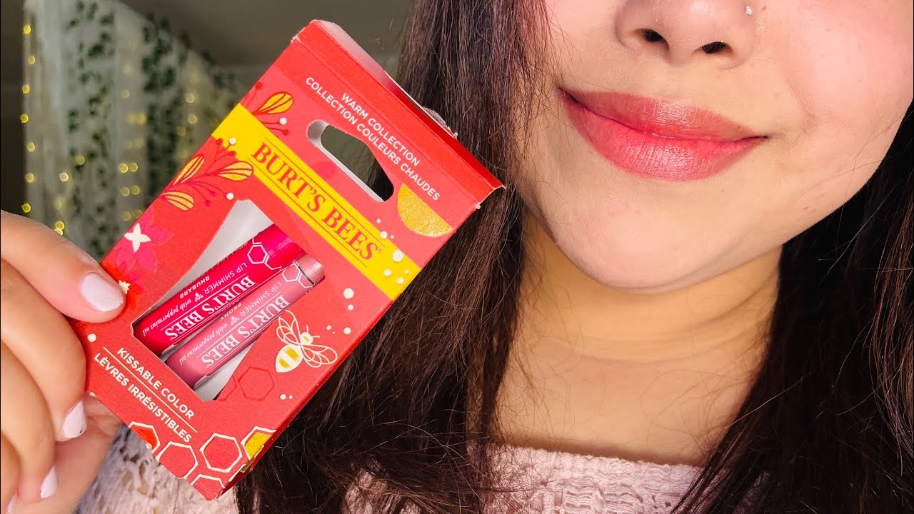 *NEW* Burts Bee Warm Collections ( Lipbalm )- Peony,Rhubarb and Fig #trending#lipstick#tikto #viral