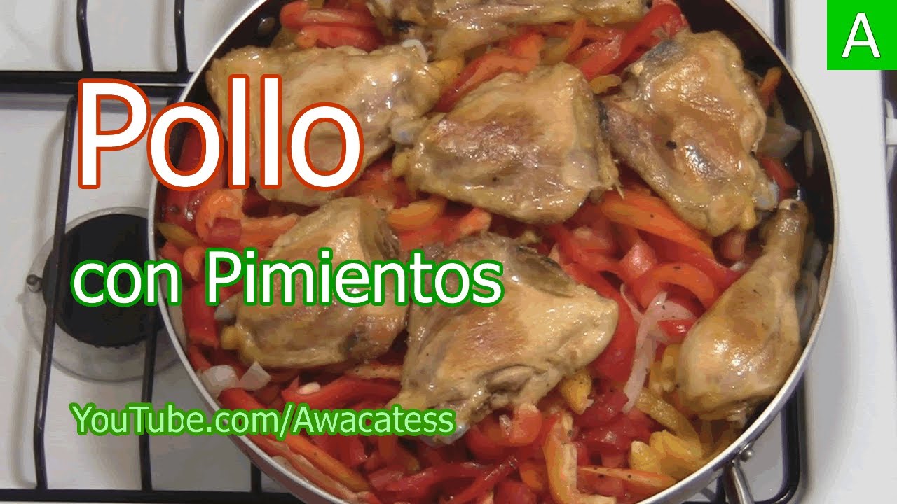 Como hacer Pollo con Pimientos morrones rojos/verdes.Recetas de Cocina Faciles y Economicas