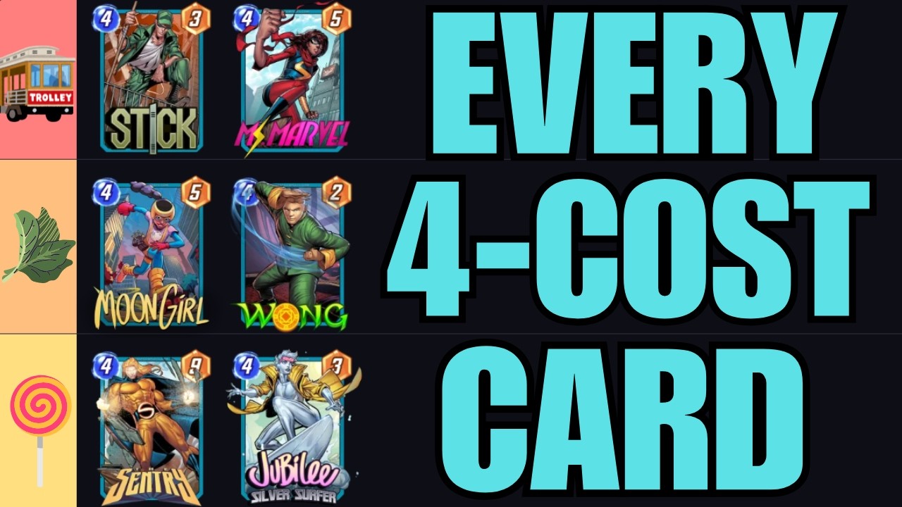 I Ranked EVERY 4 Cost Card in Marvel Snap | Marvel Snap Tier List