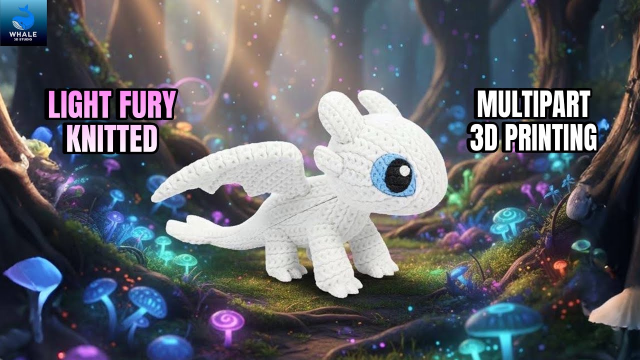 Light Fury - Knitted - Crochet - Multipart 3D Printing