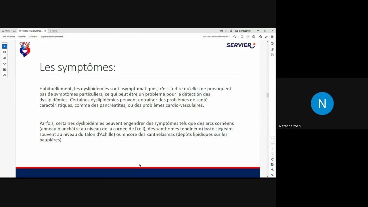 CIPAC - Webinaire DYSLIPIDEMIES avec Natacha Toch - 14/05/2024