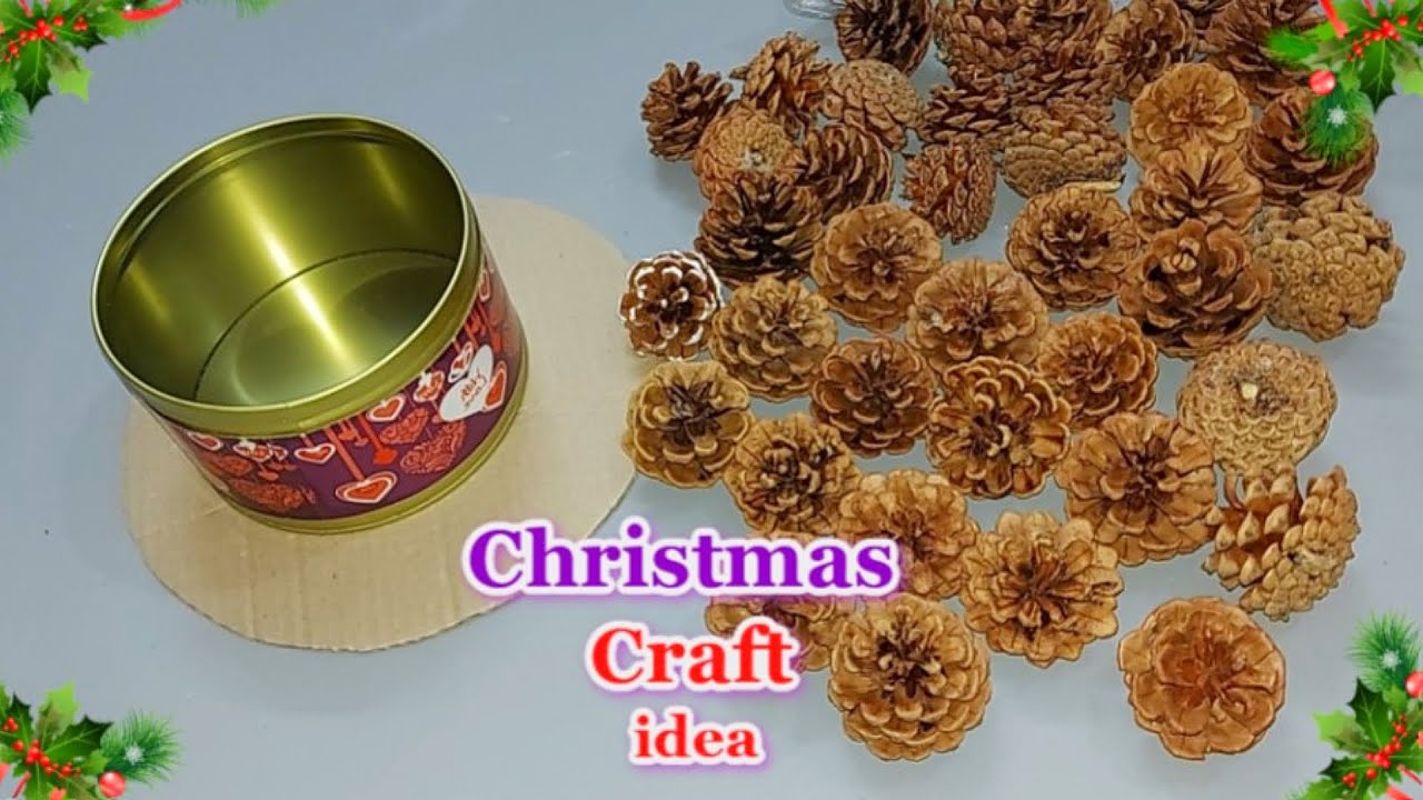 2 Christmas Craft idea made with Pine cone | DIY Budget Friendly Christmas craft idea🎄33