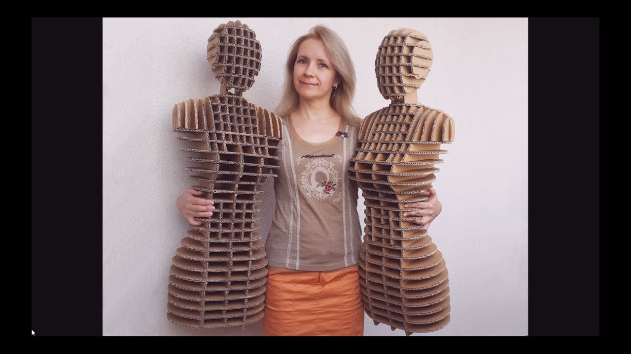 How to assemble a 3D cardboard mannequin