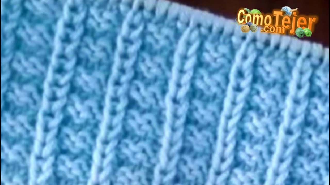 Cómo Tejer Esta Hermosa Puntada Sólo 4 Carreras 2 agujas, palitos, knitting (980)