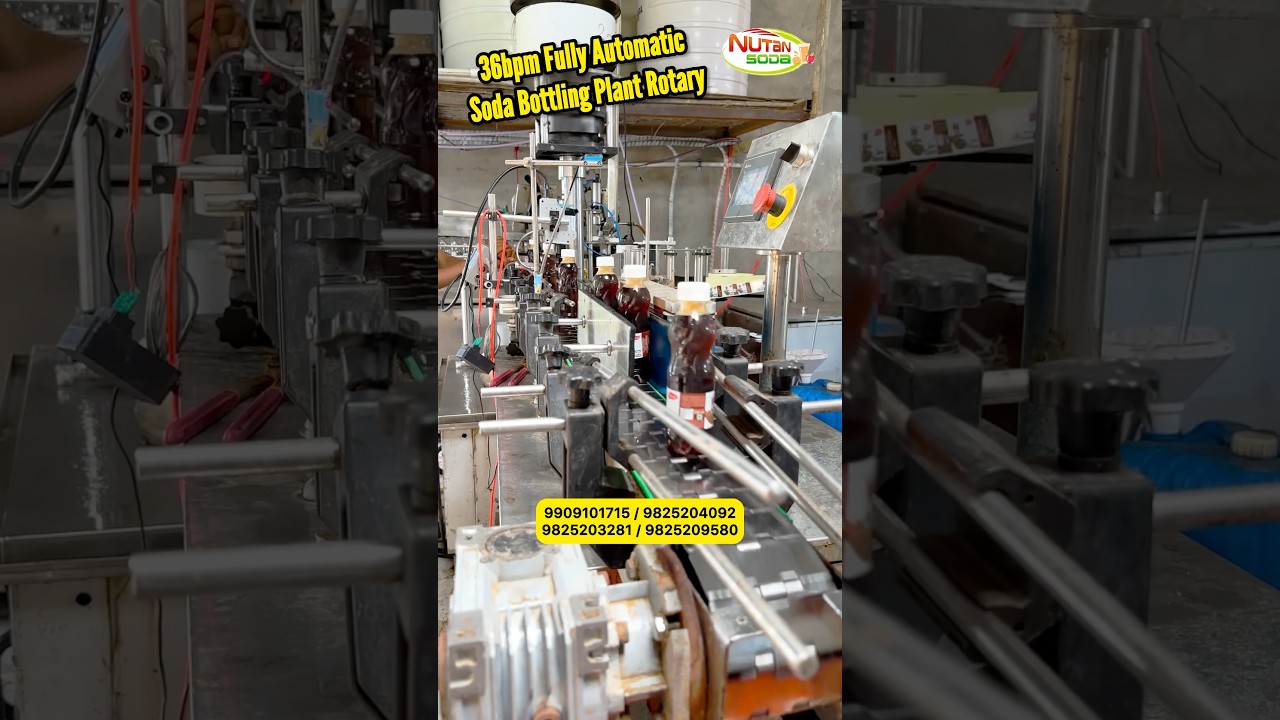 36bpm Fully Automatic Soda Bottling Plant Rotary 😍👌 Soda Bottling Business #shorts