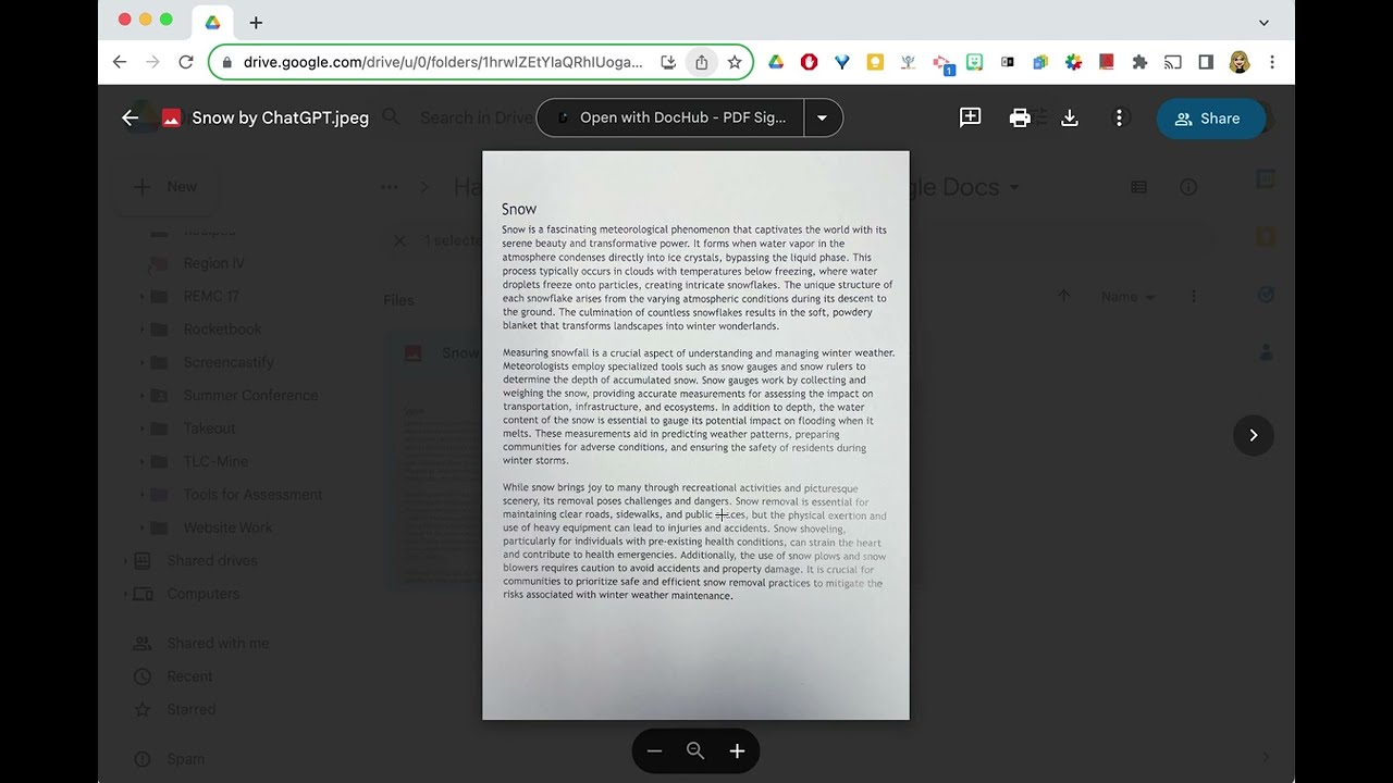 Change an Image of Text to Editable Text with Google Docs