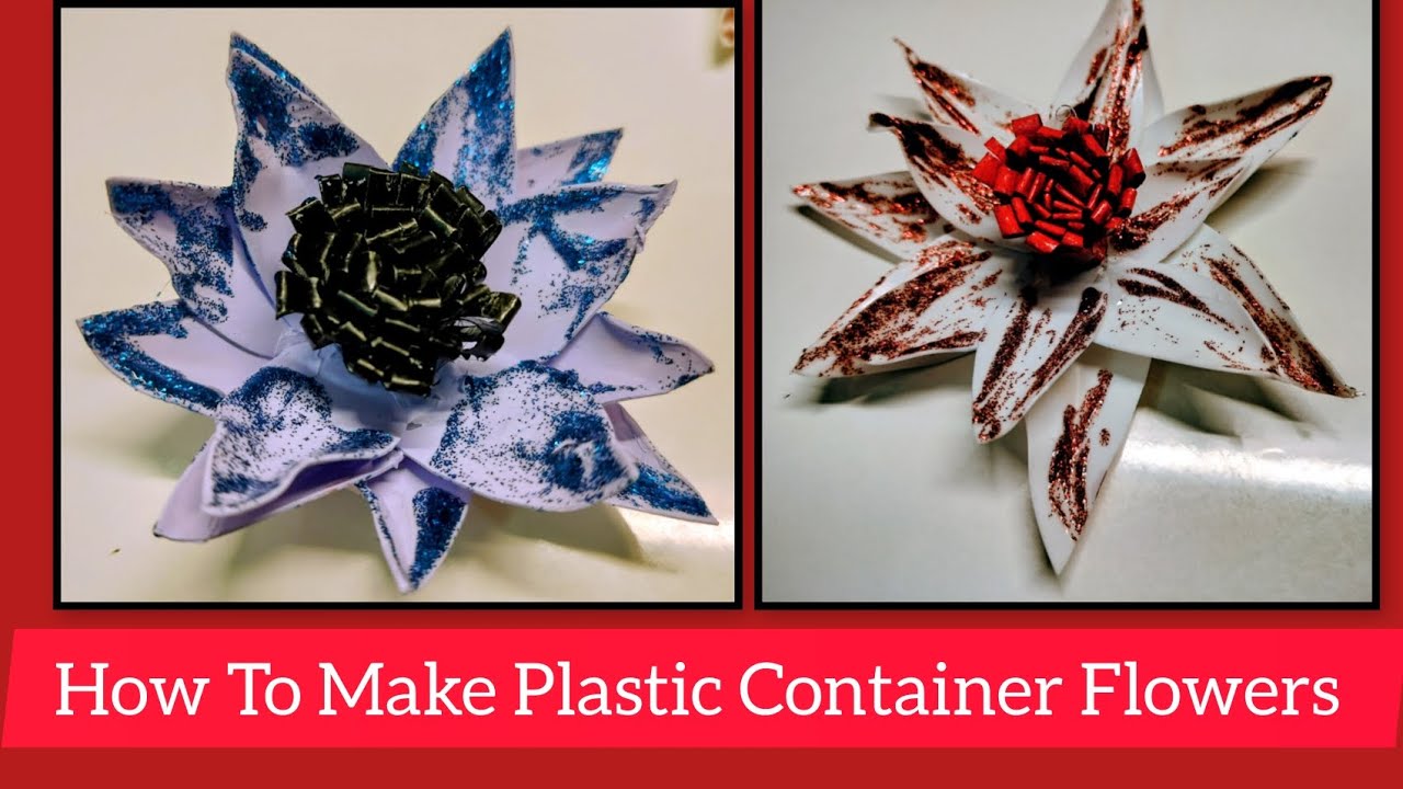 Plastic Box Flower Craft 🌸 Best Out of Waste DIY #viral #diy #video 