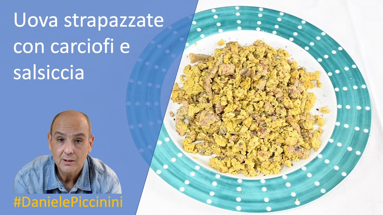 Uova strapazzate con carciofi e salsiccia