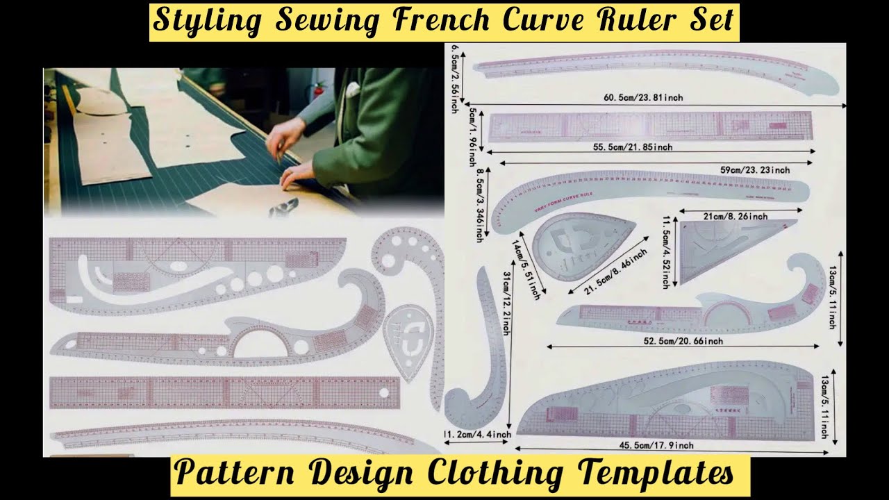 Sewing Curved Ruler Set || Bendable Drawing Template | How to se French Curve Ruler