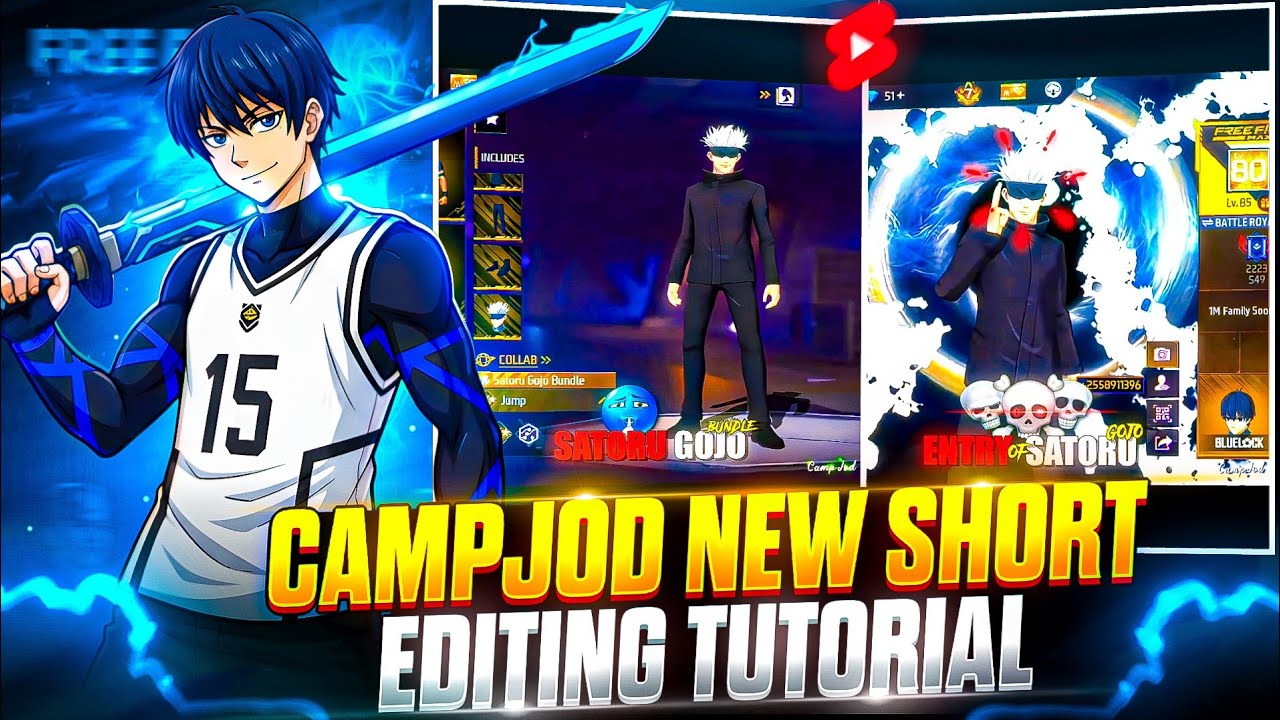 @CampJodff🪽 NEW JUJUTSU KAISEN ARRIVAL ANIMATION EDITING TUTORIAL🥶🔥 Camp Jod FF Viral editing 😱