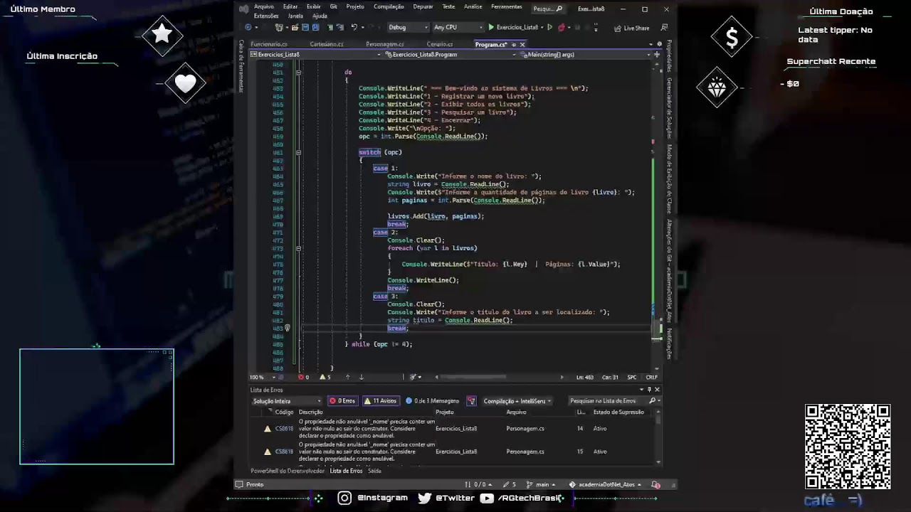 .NET C# para iniciantes. &Eacute; mais f&aacute;cil que voc&ecirc; imagina! Bora codar!