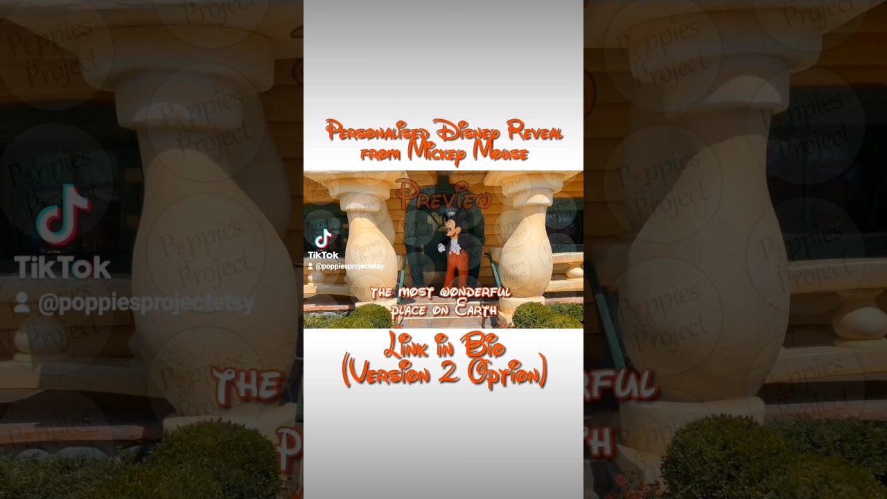 Disney Reveal (Personalised Video  Message from Mickey) #disney #disneyland #disneyreveal #mickey