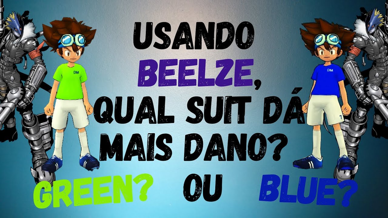 Compara&ccedil;&atilde;o entre Green Soccer e Blue Soccer usando Beelze - Digimon Masters Online