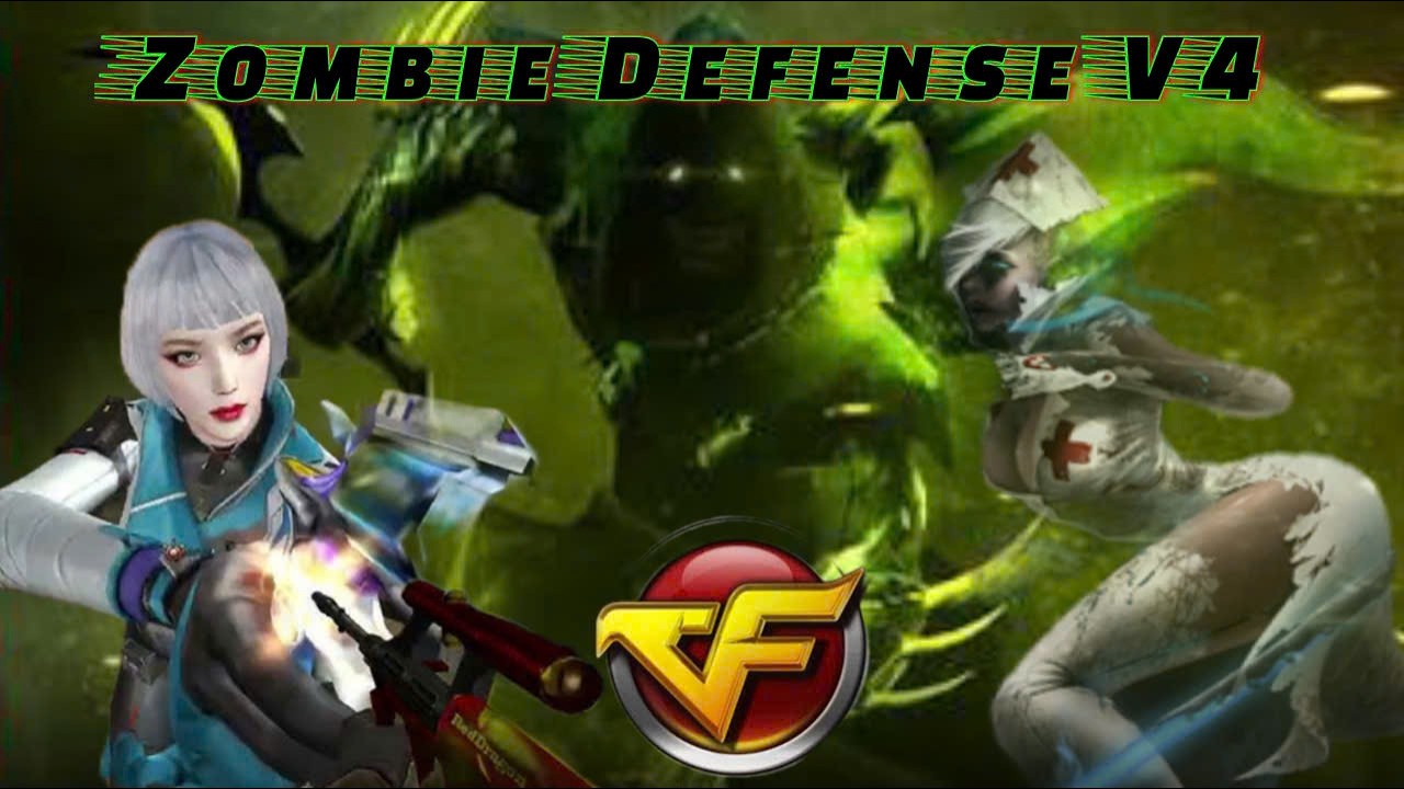 crossfire l Zombie defense using a gatling machine gun.