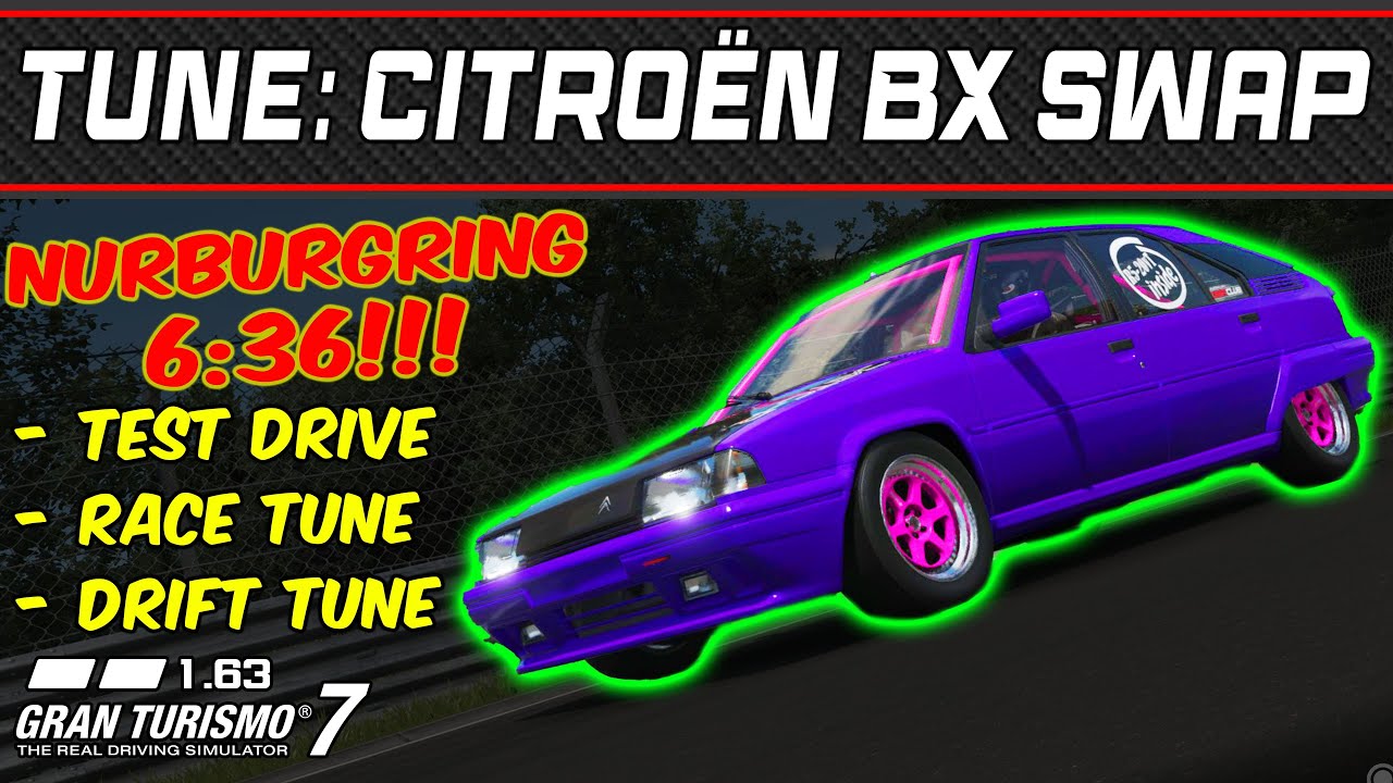GT7 - Тюнинг: Citroën BX 19 TRS '87 Swap - Gran Turismo 7 - 1.63