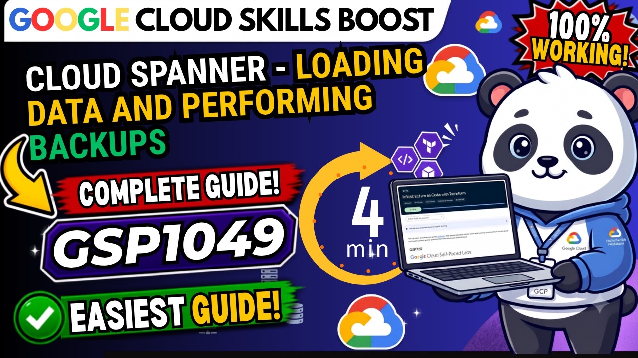 Cloud Spanner - Loading Data and Performing Backups #GSP1049 #qwiklabsarcade2026 #qwiklabs #arcade