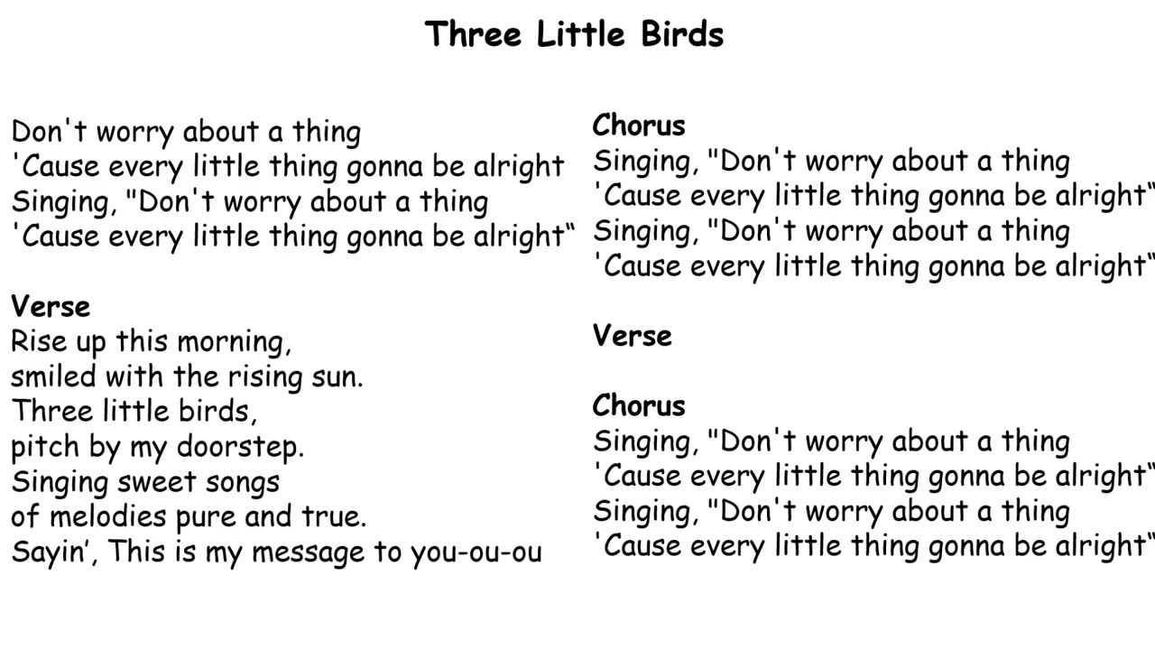 4th grade - Three Little Birds 