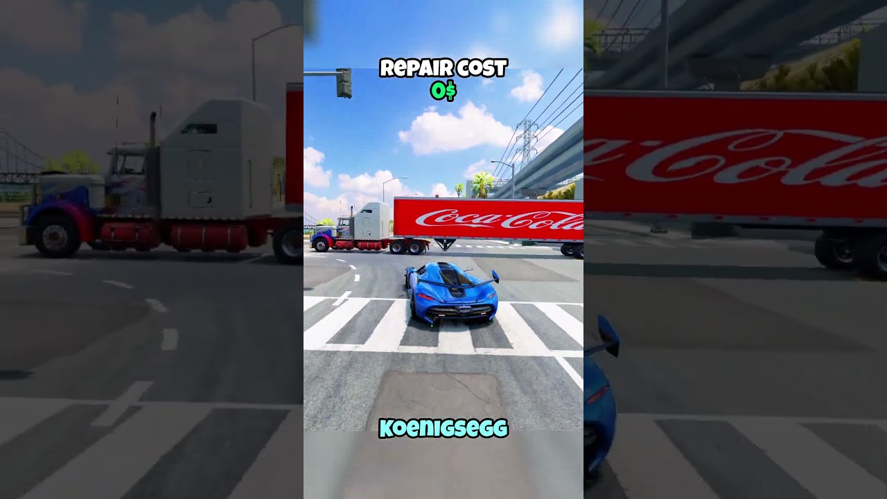 Какая машина обгоняет грузовик и какова стоимость ремонта? 