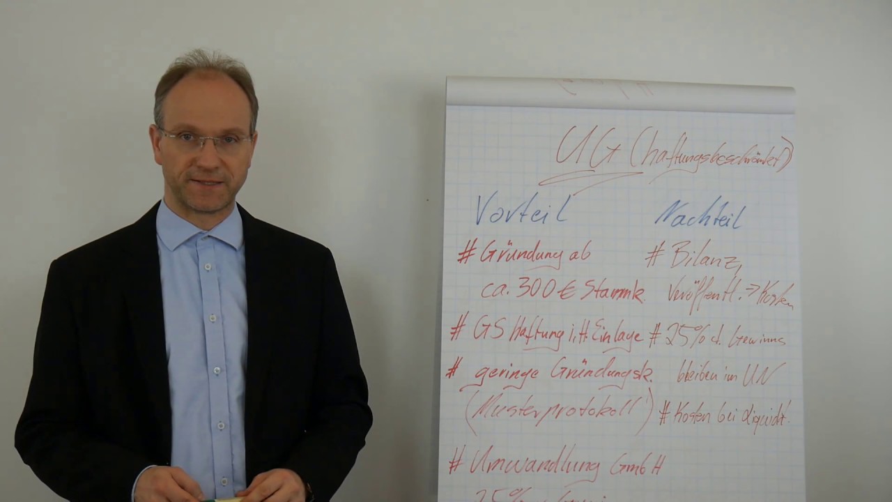 Rechtsform UG haftungsbeschr&auml;nkt Vorteil Nachteil