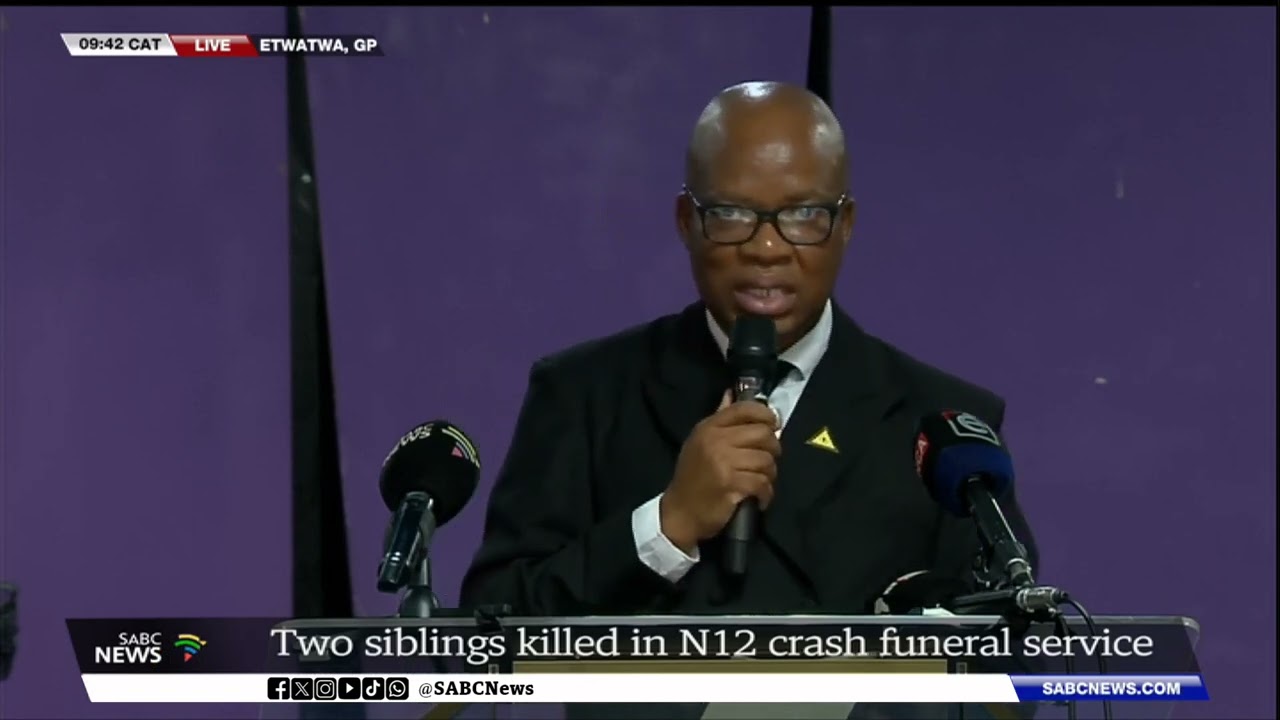 Bus Crash | Funeral service of siblings killed in N12 crash under way