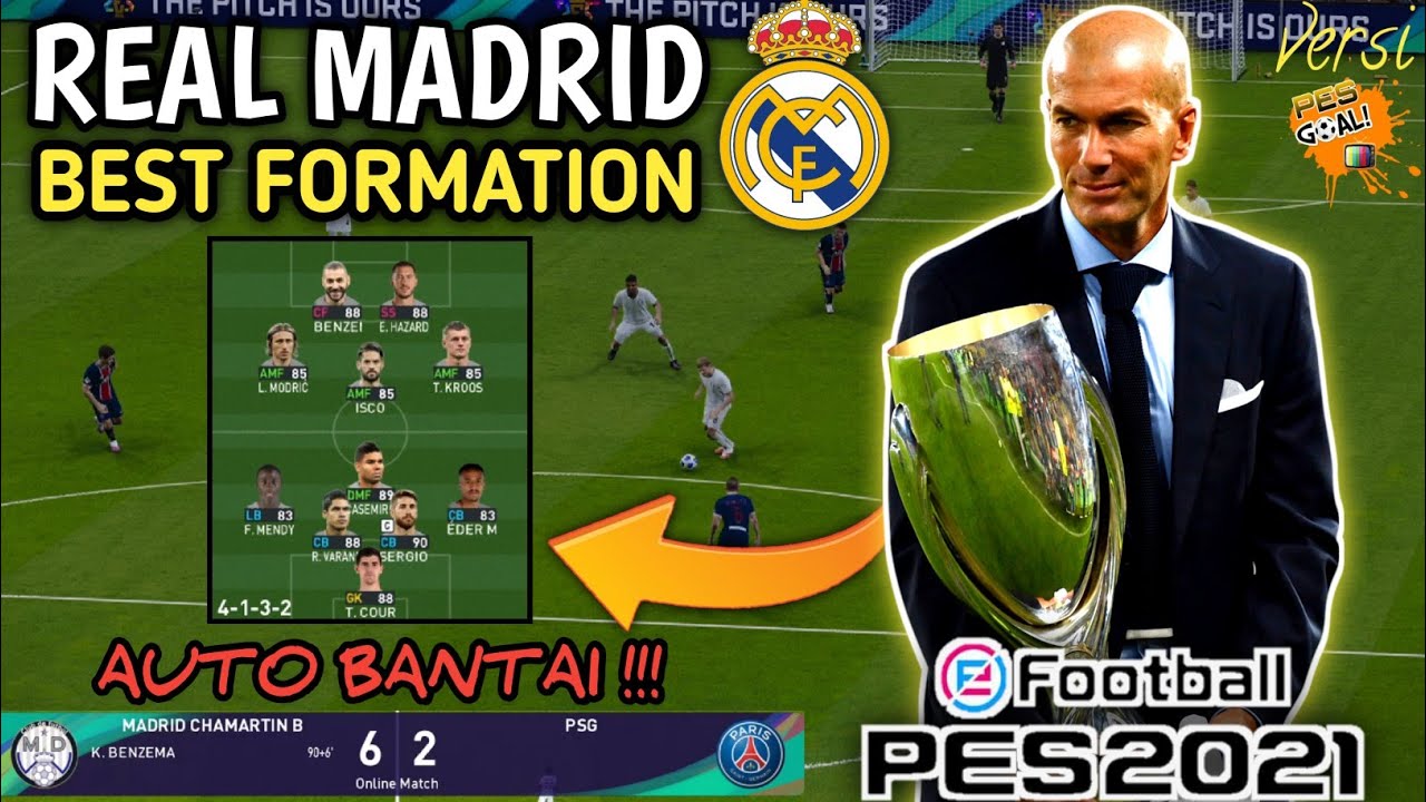 FORMASI TERBAIK REAL MADRID PES 2021 PS4 - KUAT BERTAHAN KUAT MENYERANG !!! MADRIDISTA WAJIB COBA