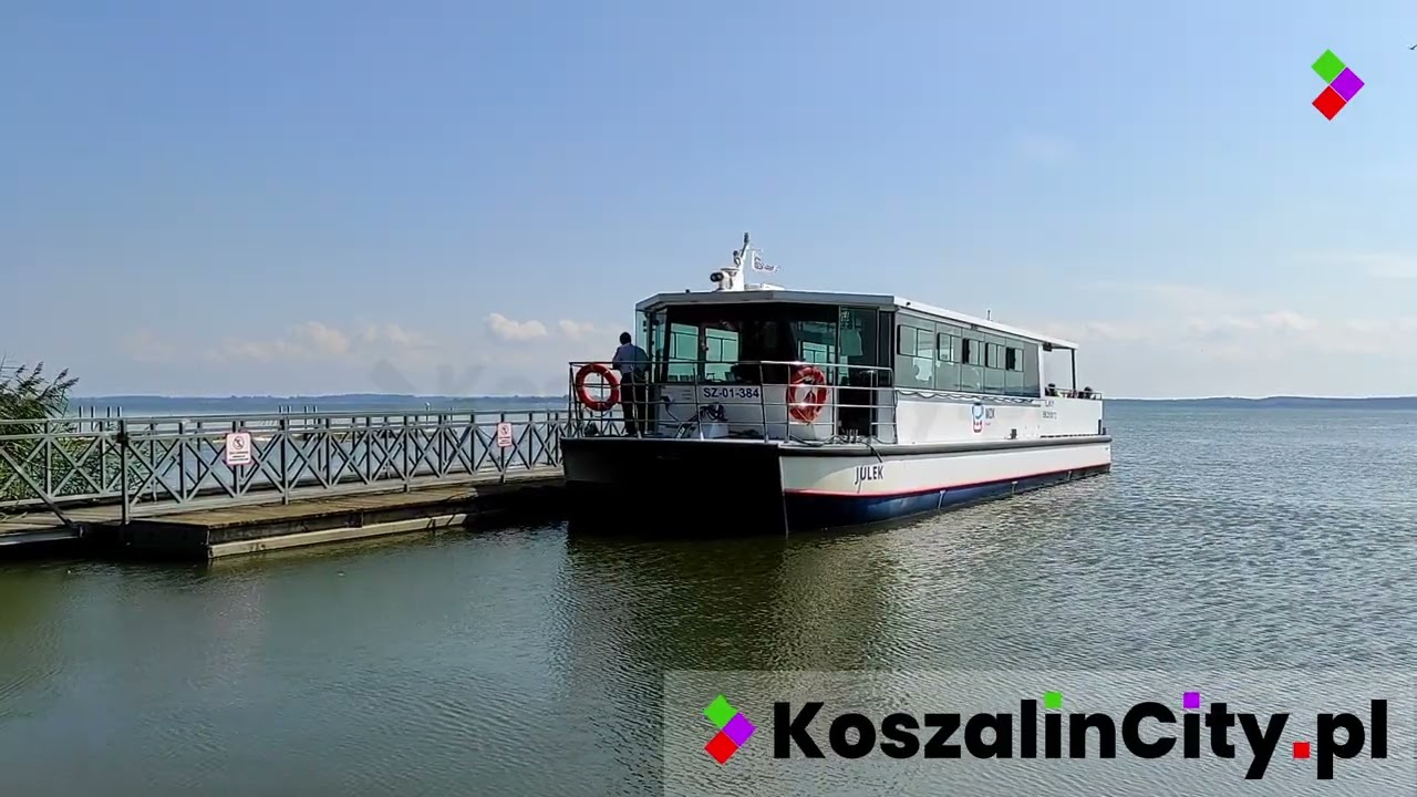 Statek Juliek 🚢 i rejs przez Jezioro Jamno 🌊 Przystań Koszalin, Mielno i Unieście ⚓