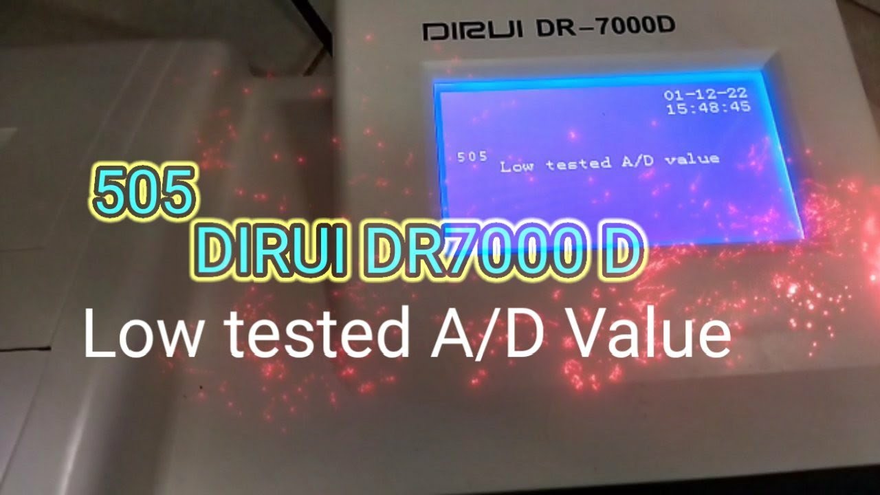 ошибка фотометра dirui dr-7000d 