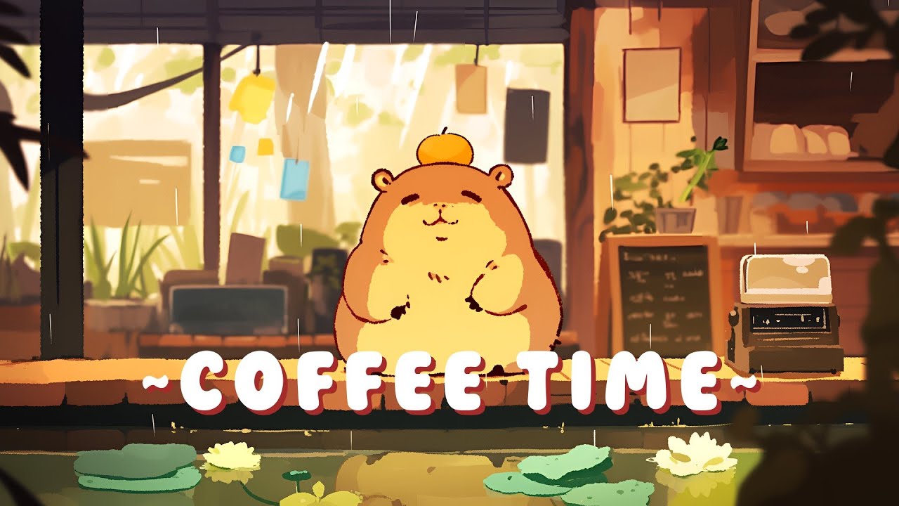 [Full Hour] Capybara Lofi Zone - Peaceful Music for Your Soul ~ Relaxing Vibes ~ 🦫 🌙 📖