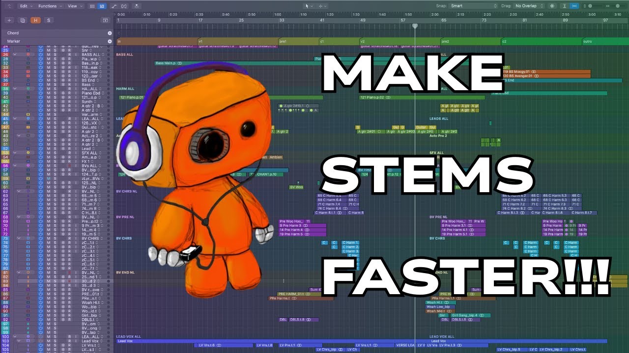 Logic Pro WAY FASTER Export of All Tracks as Stems